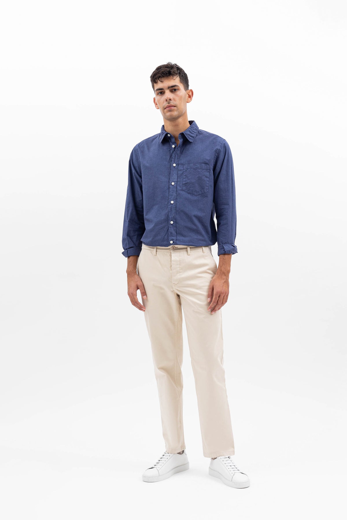 Norse Projects Osvald Cotton Tencel Shirt - Blue