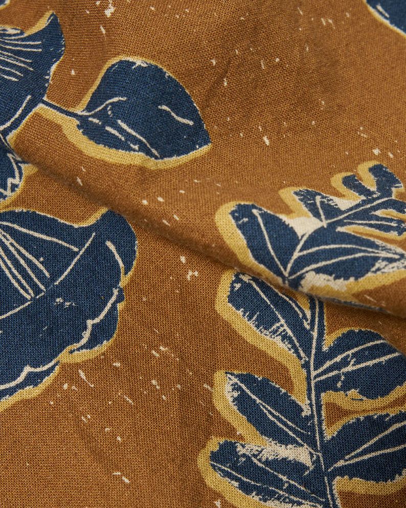 Universal Works Camp Shirt Nippon Flower - Gold