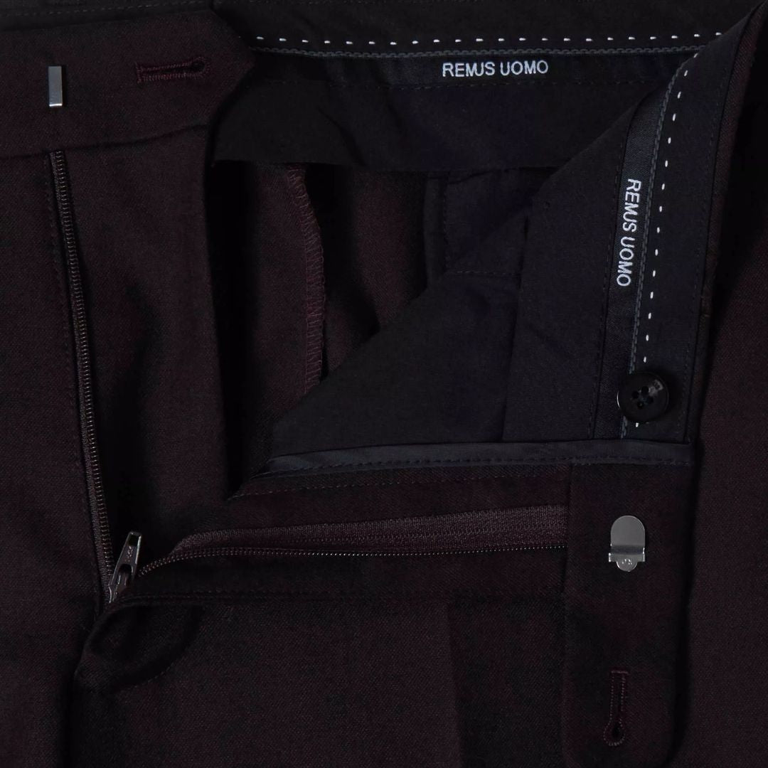 Remus Uomo Dark Red Peppe Mix + Match Suit Trousers - Wine
