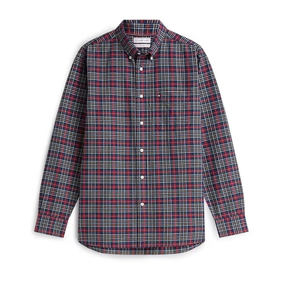 Tommy Hilfiger Oxford Tartan Relaxed Fit Shirt – Navy