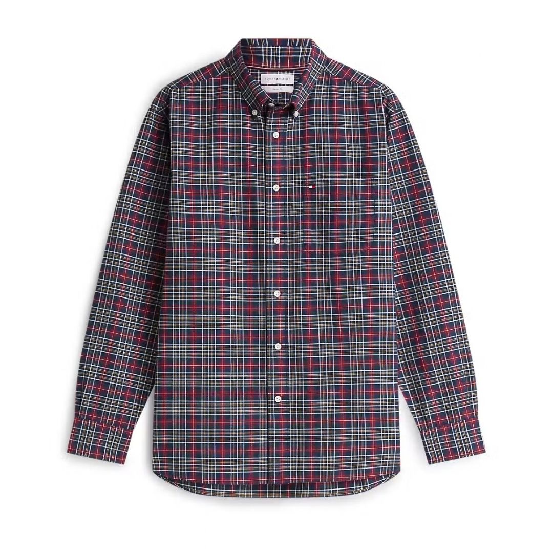 Tommy Hilfiger Oxford Tartan Relaxed Fit Shirt – Navy