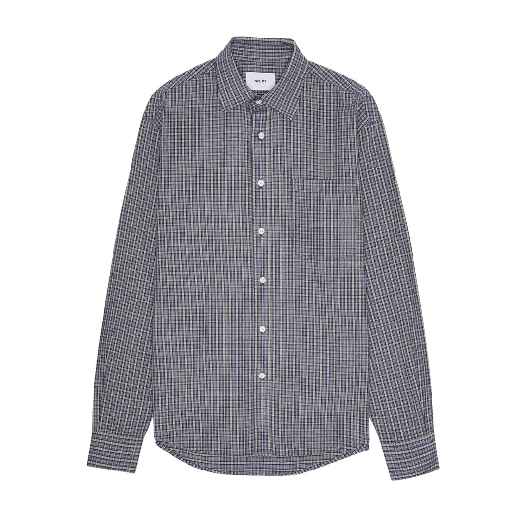 NN07 Deon 5465 Shirt - Eden Check Blue