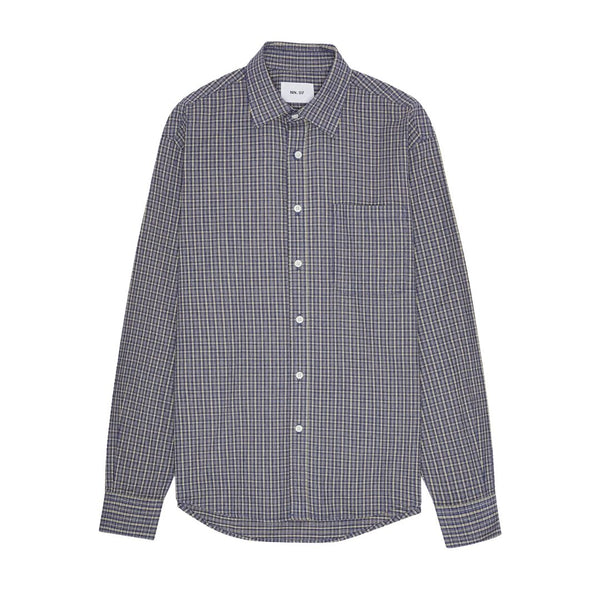 NN07 Deon 5465 Shirt - Eden Check Blue
