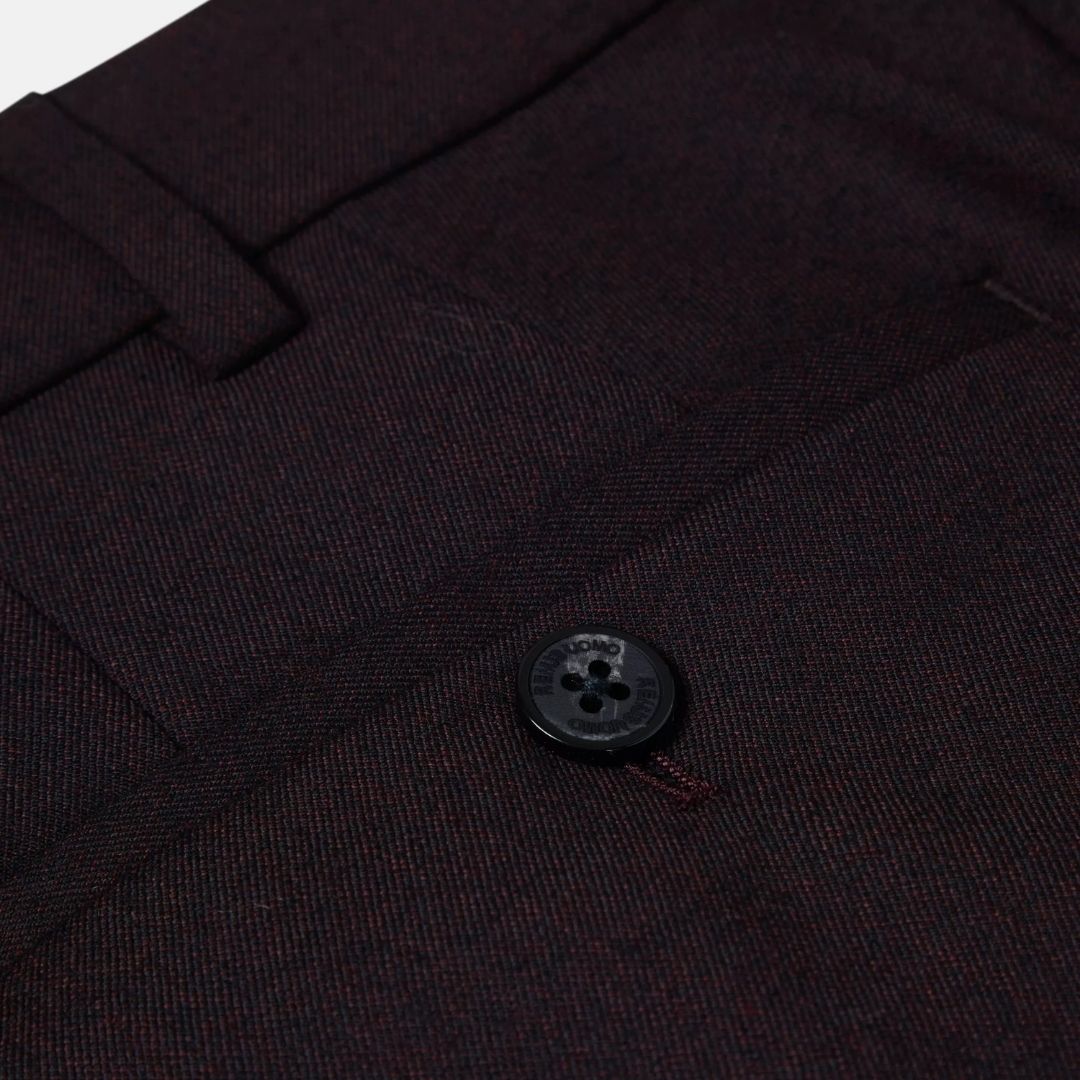 Remus Uomo Dark Red Peppe Mix + Match Suit Trousers - Wine