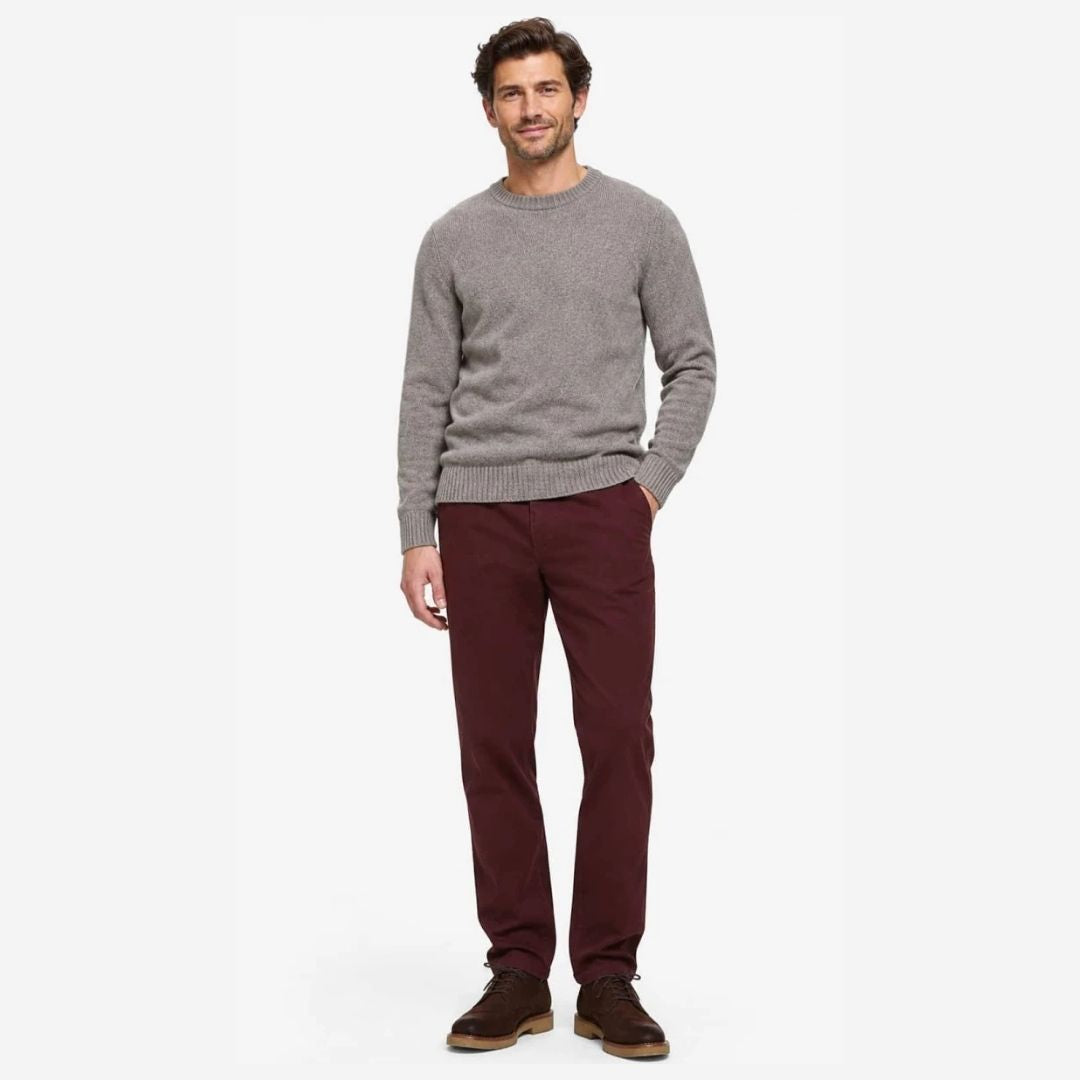 MEYER New York Fine Texture Chinos – Burgundy