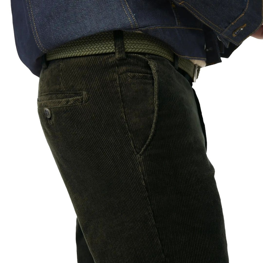 MEYER Roma Cotton Corduroy Trousers – Dark Green