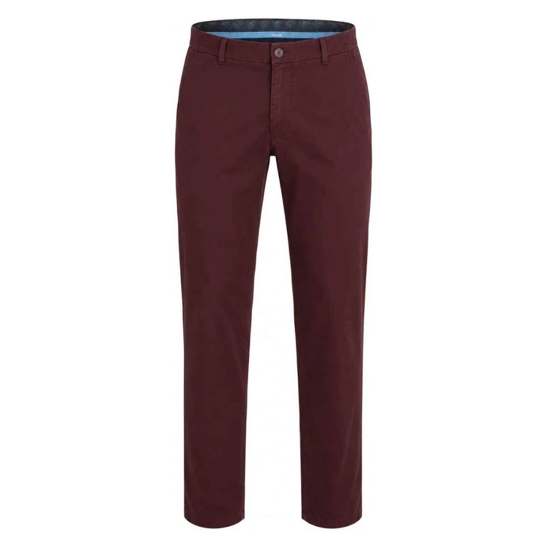 MEYER New York Fine Texture Chinos – Burgundy