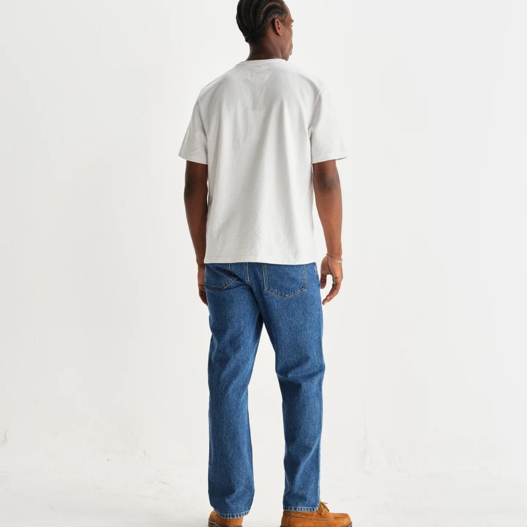 Wax London Dean - Textured Organic Cotton T-Shirt - White