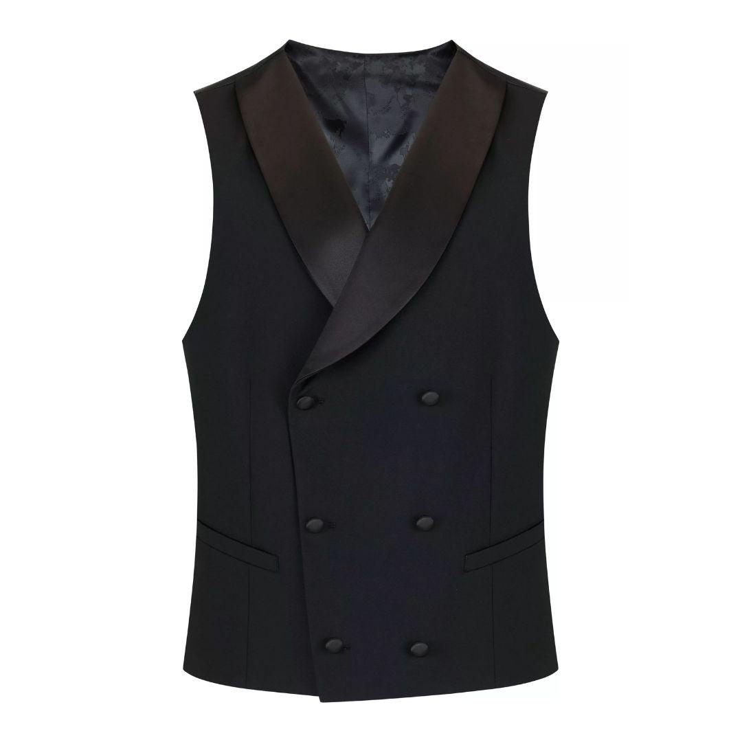 Remus Uomo Black Rino Waistcoat - Black