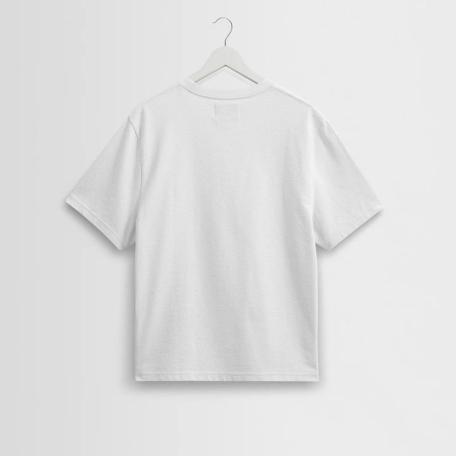 Wax London Dean Textured Organic Cotton T-Shirt - White