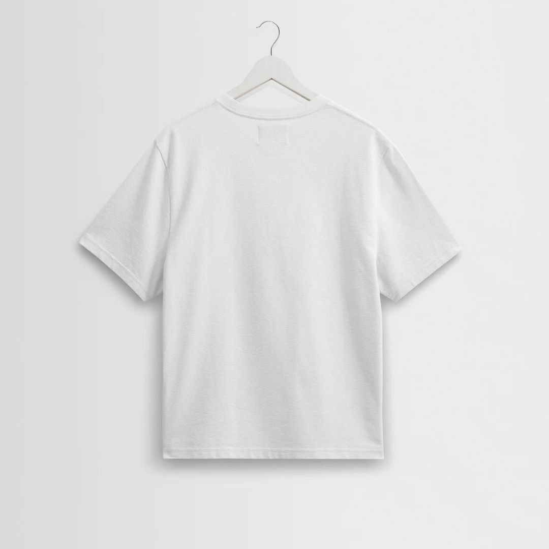 Wax London Dean - Textured Organic Cotton T-Shirt - White