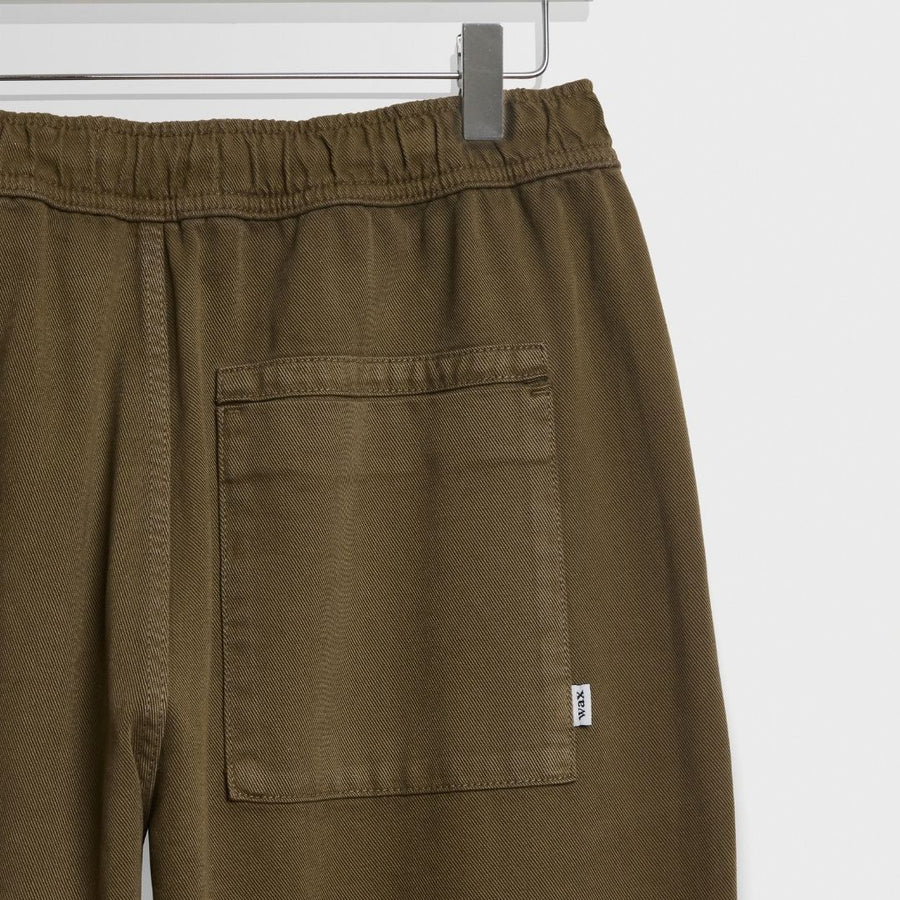 Wax London Kurt Organic Cotton Twill Trousers L30 - Dark Khaki