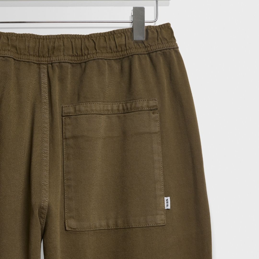 Wax London Kurt Trouser - L30 Organic Cotton Twill - Dark Khaki