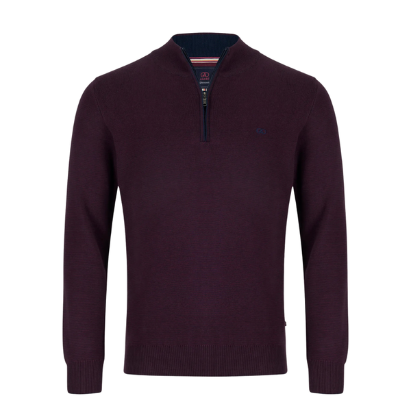 Andre Inch Half Zip - Burgundy
