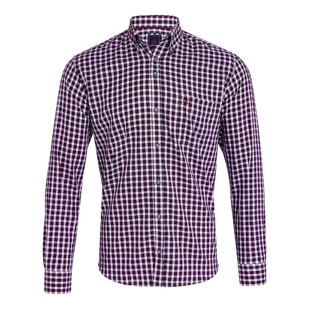 Andre Fahy Long Sleeve Casual Shirt - Burgundy