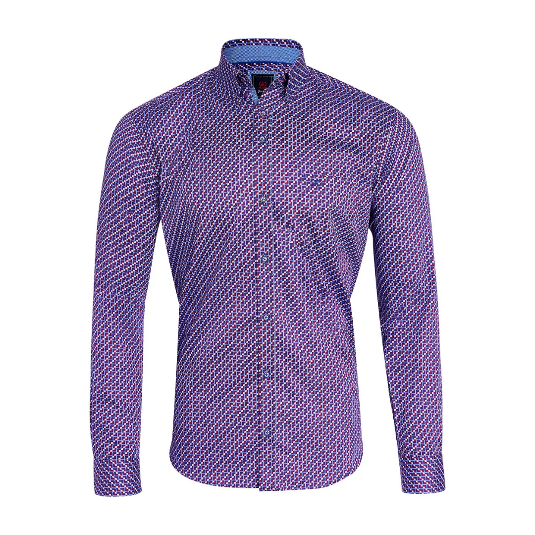 Andre Galvin Long Sleeve Shirt - Burgundy