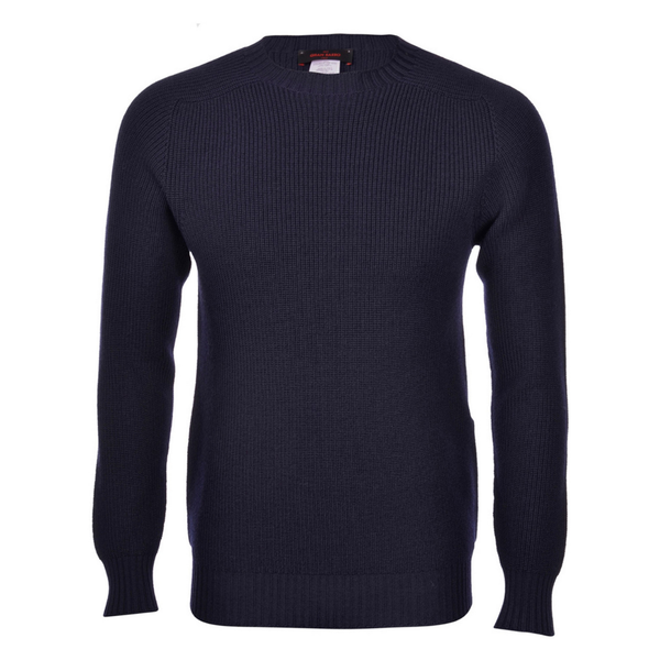 Gran Sasso Crew Neck Knit - Navy