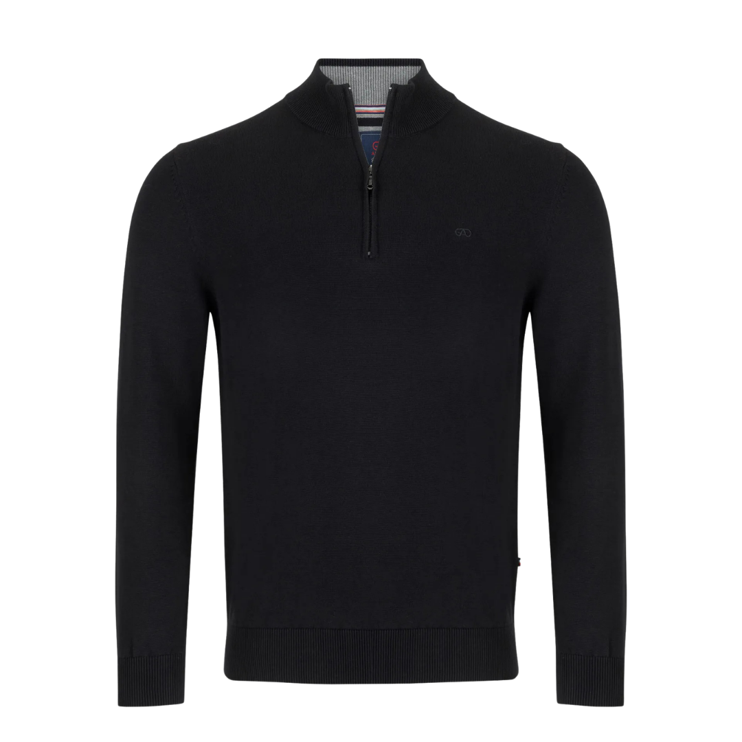 Andre Tory Half Zip - Black