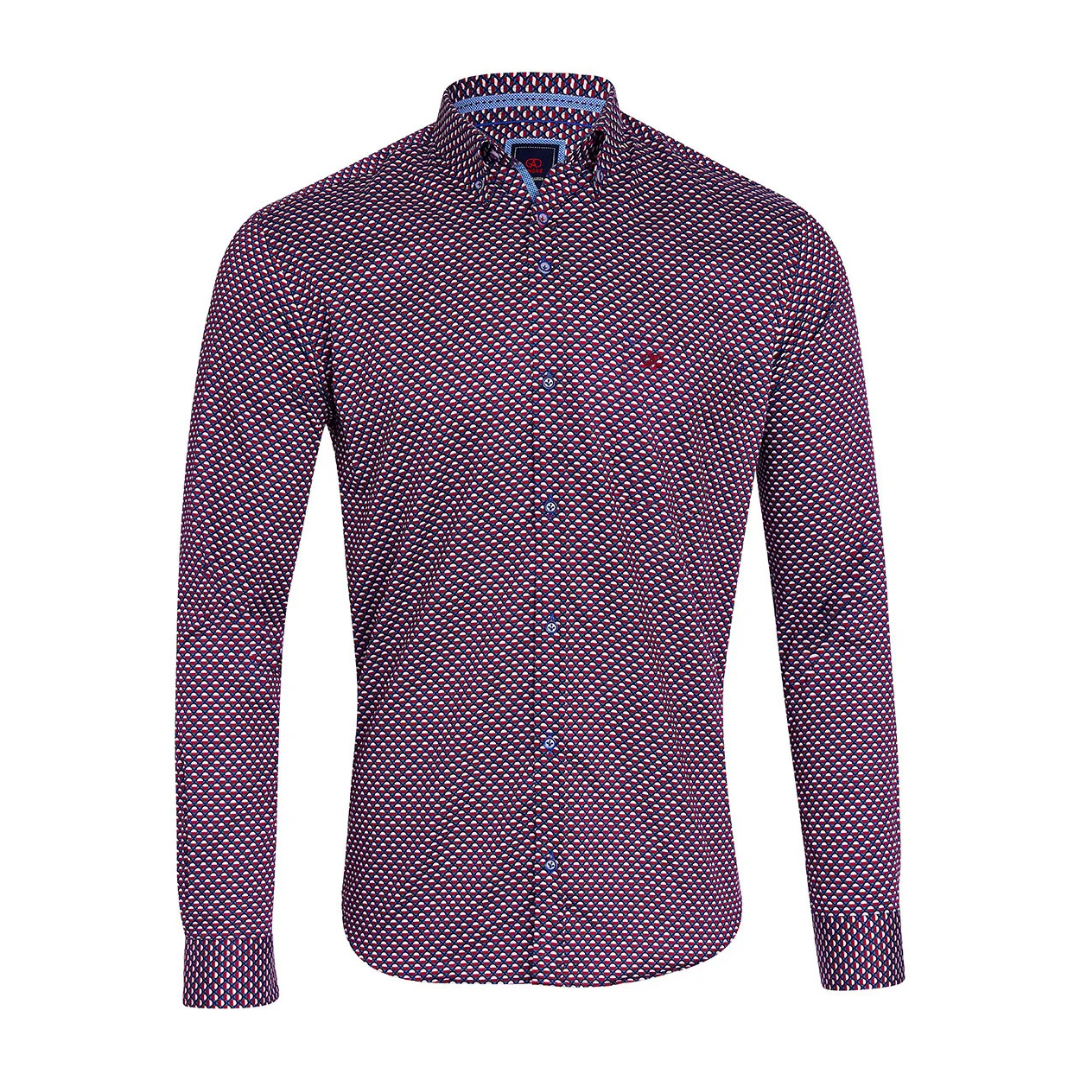 Andre Murphy Long Sleeve Casual Shirt - Burgundy
