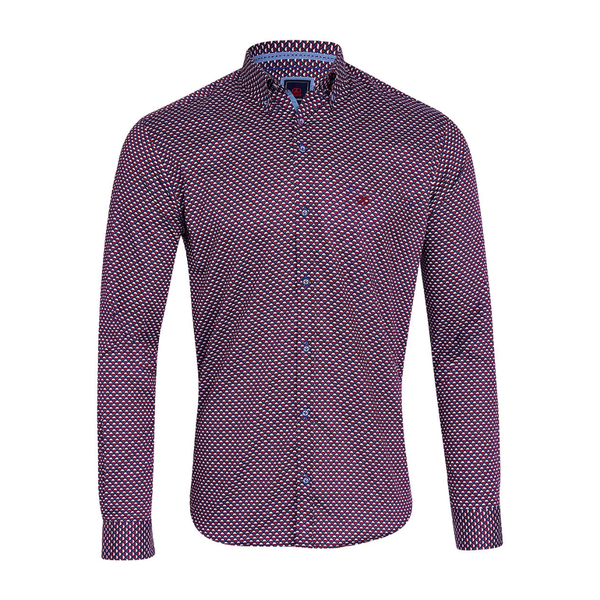 Andre Murphy Long Sleeve Casual Shirt - Burgundy