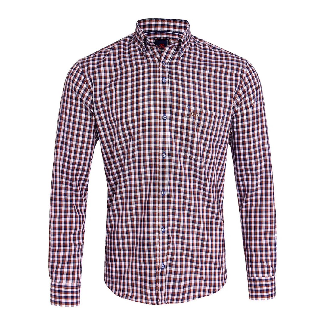 Andre Fahy Long Sleeve Casual Shirt - Tan