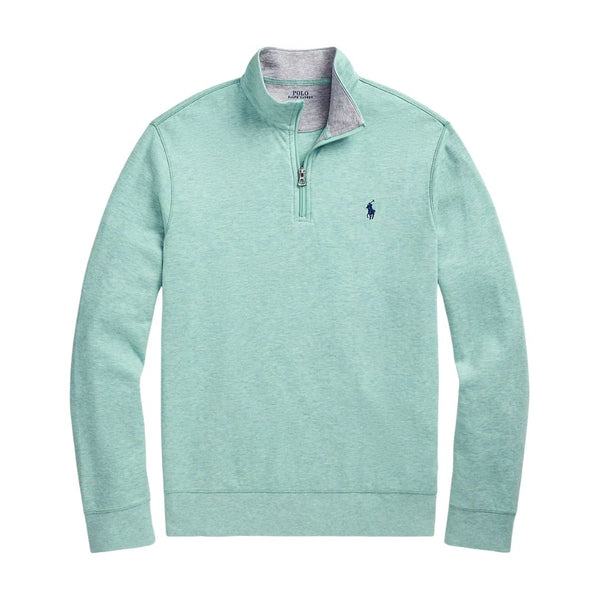 Polo Ralph Lauren Luxury Jersey Quarter-Zip Pullover - Celadon Green