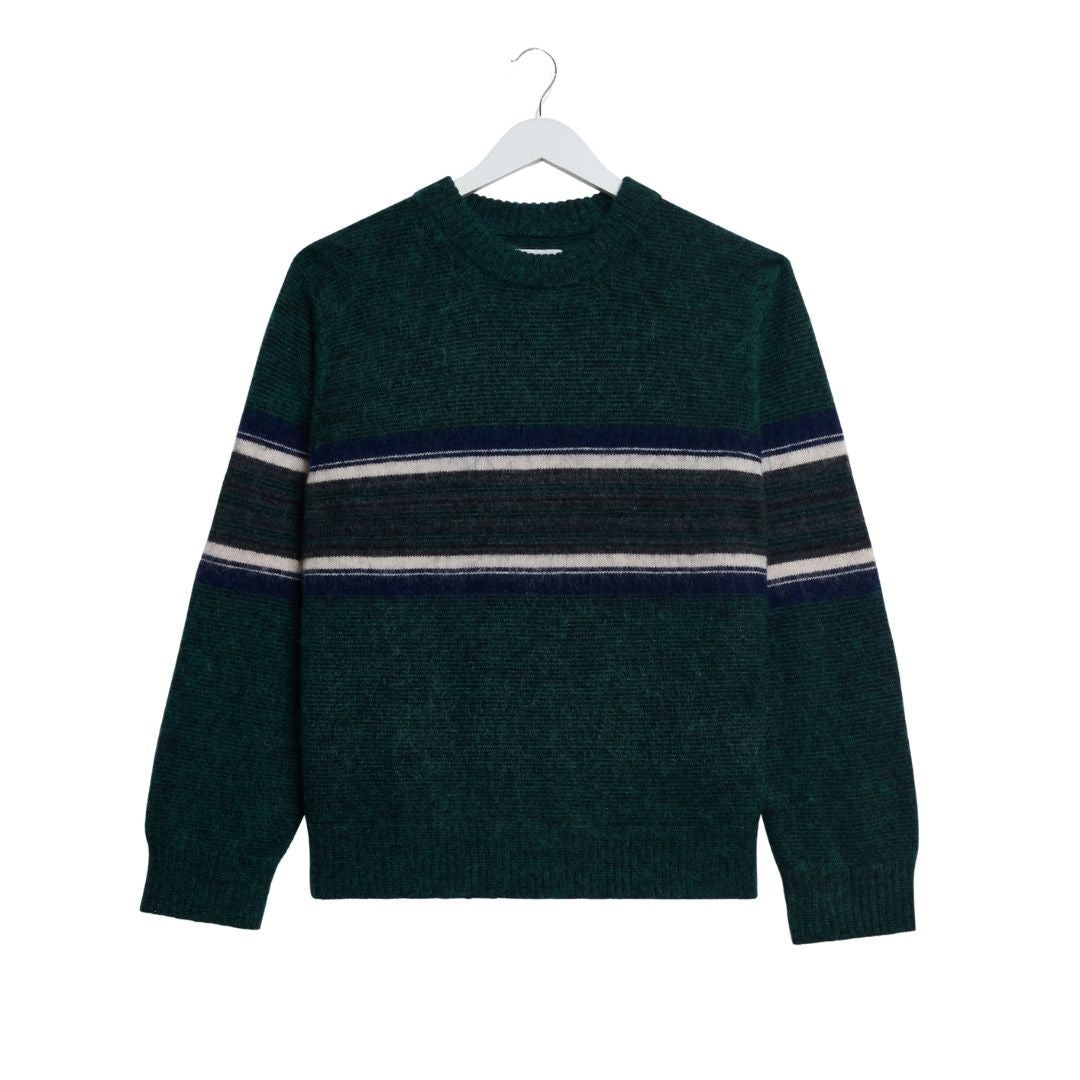Wax London Wilde Crew Brush Preppy Stripe - Green