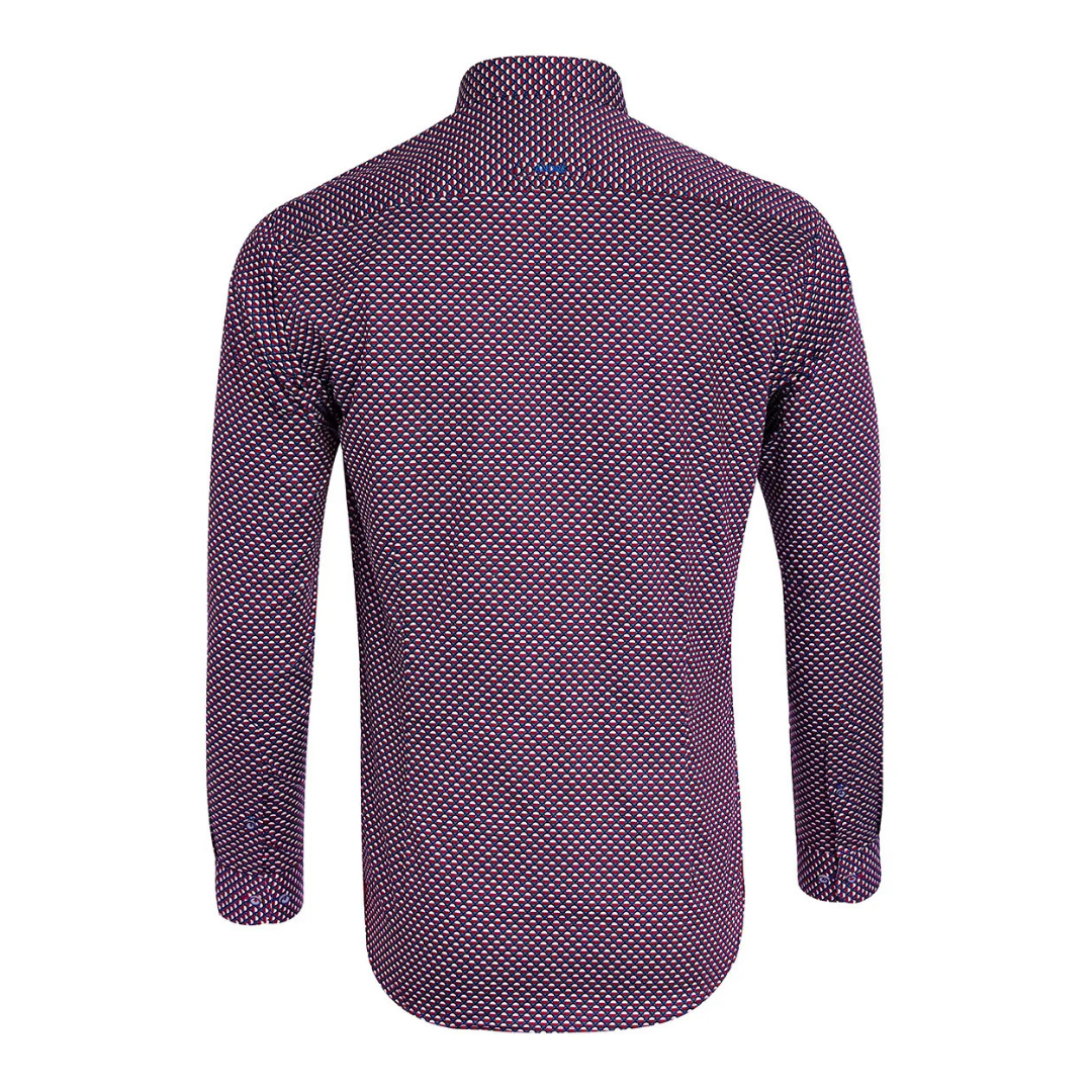 Andre Murphy Long Sleeve Casual Shirt - Burgundy