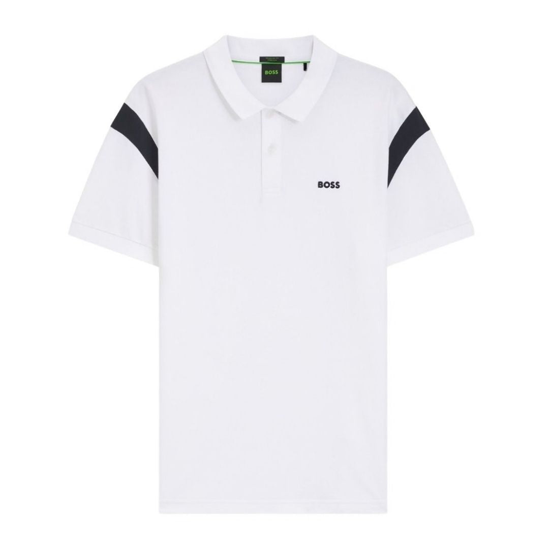 BOSS Green Paddy Polo Shirt – White