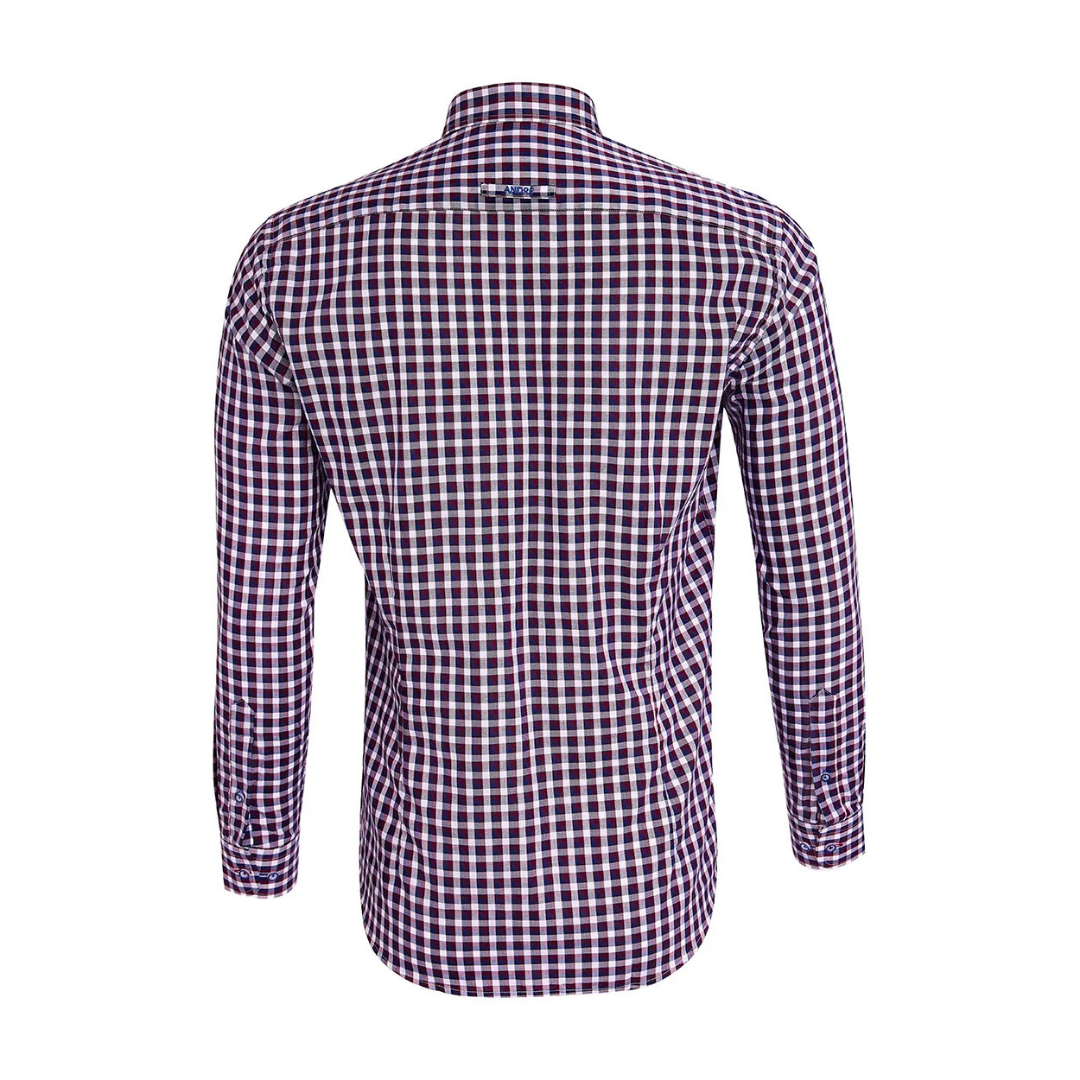 Andre Fahy Long Sleeve Casual Shirt - Burgundy