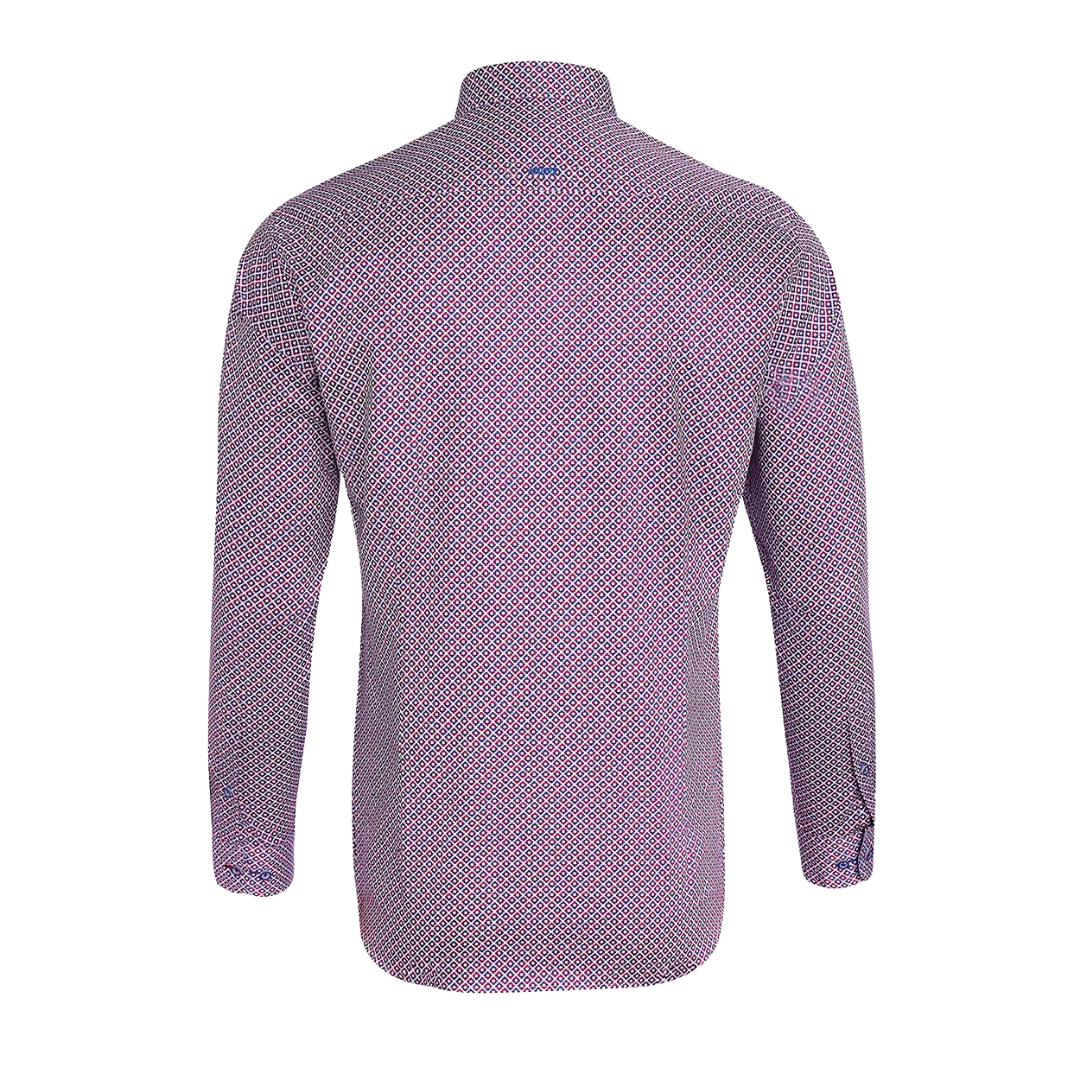 Andre Regan Long Sleeve Casual Shirt - Burgundy