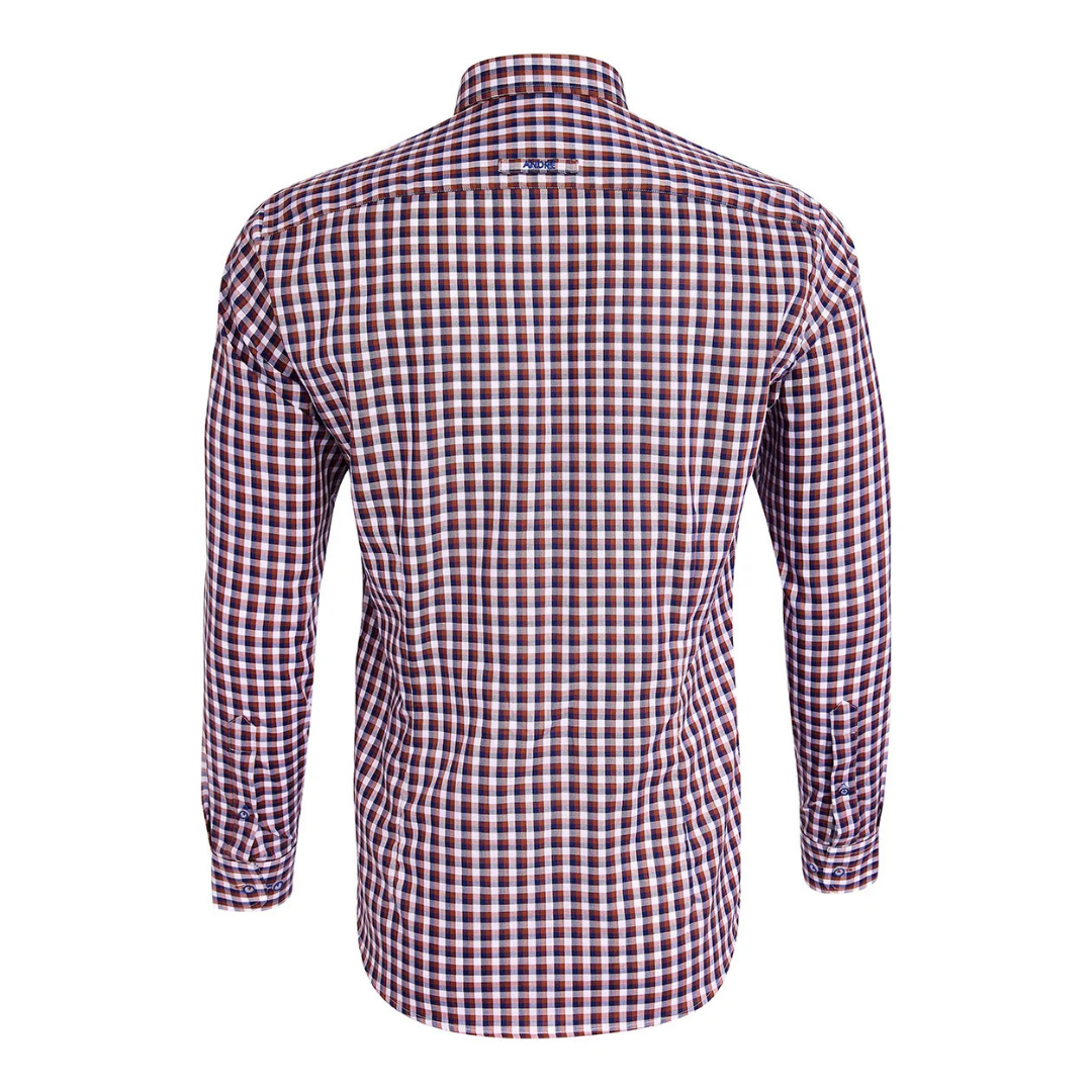 Andre Fahy Long Sleeve Casual Shirt - Tan