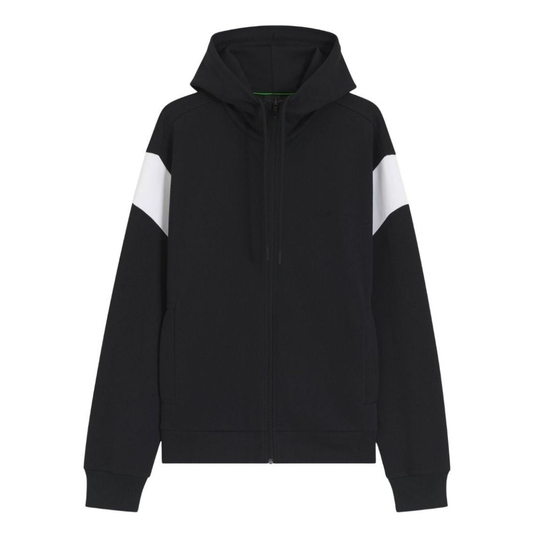 BOSS Green Regular Fit Piqué Zip Sweatshirt – Dark Blue