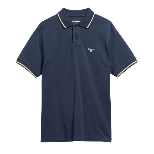 Barbour Fielding Tailored Short-Sleeved Polo Shirt - Navy