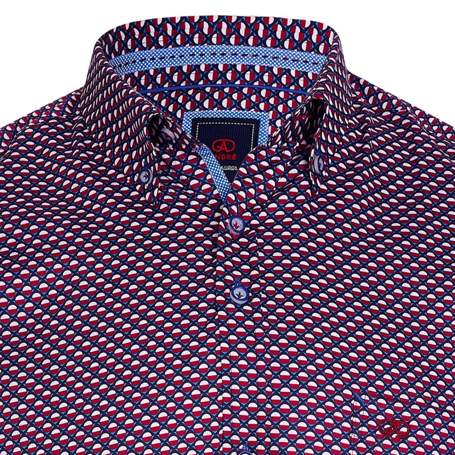 Andre Murphy Long Sleeve Casual Shirt - Burgundy