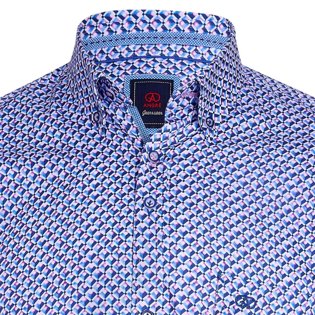 Andre Kelly Long Sleeve Casual Shirt - Lilac