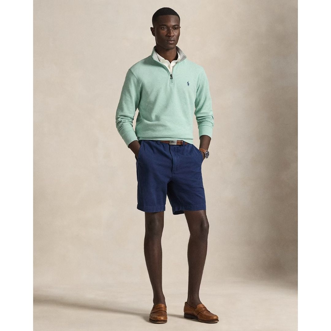 Polo Ralph Lauren Luxury Jersey Quarter-Zip Pullover - Celadon Green