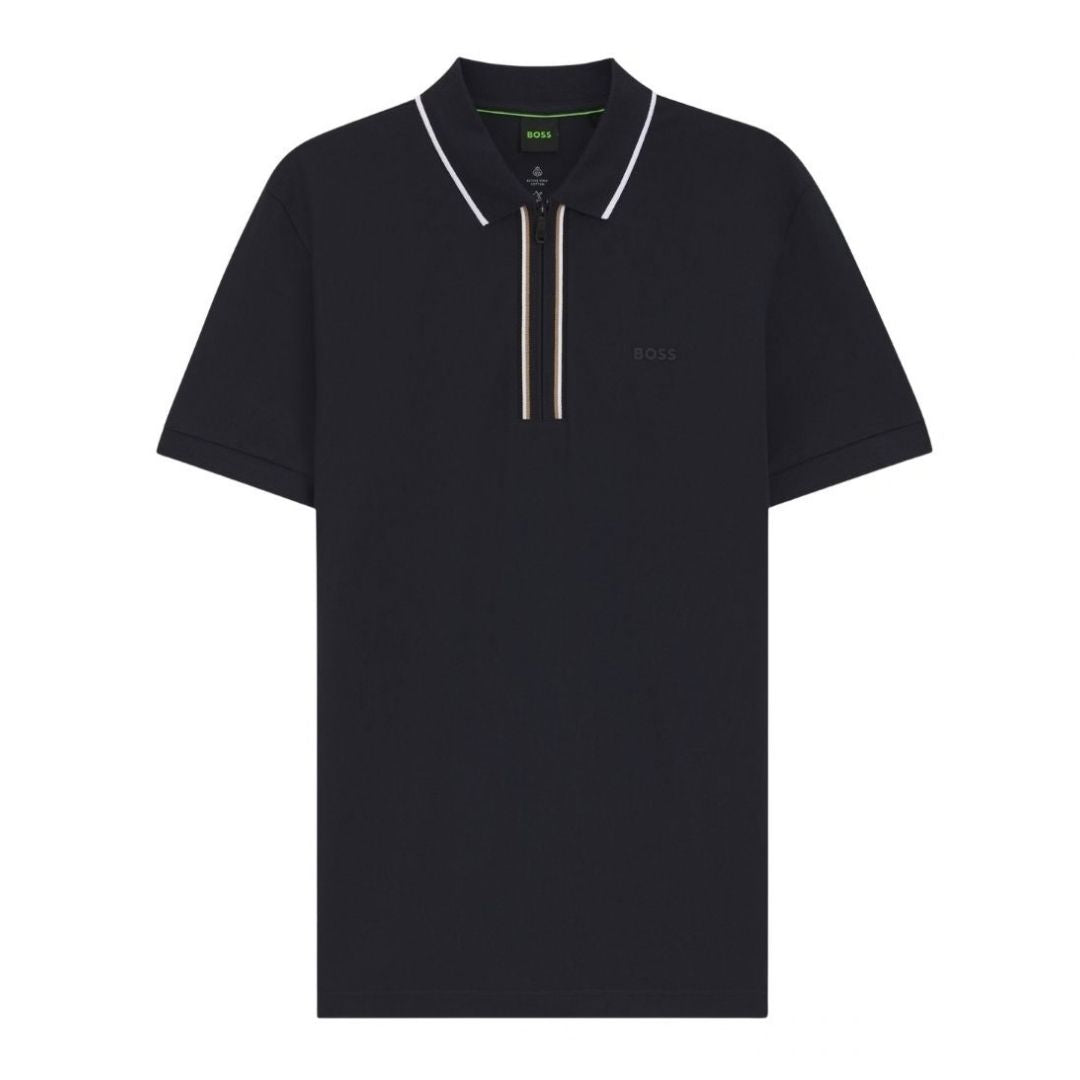 BOSS Green Philix Slim Fit Stretch-Cotton Polo – Dark Blue
