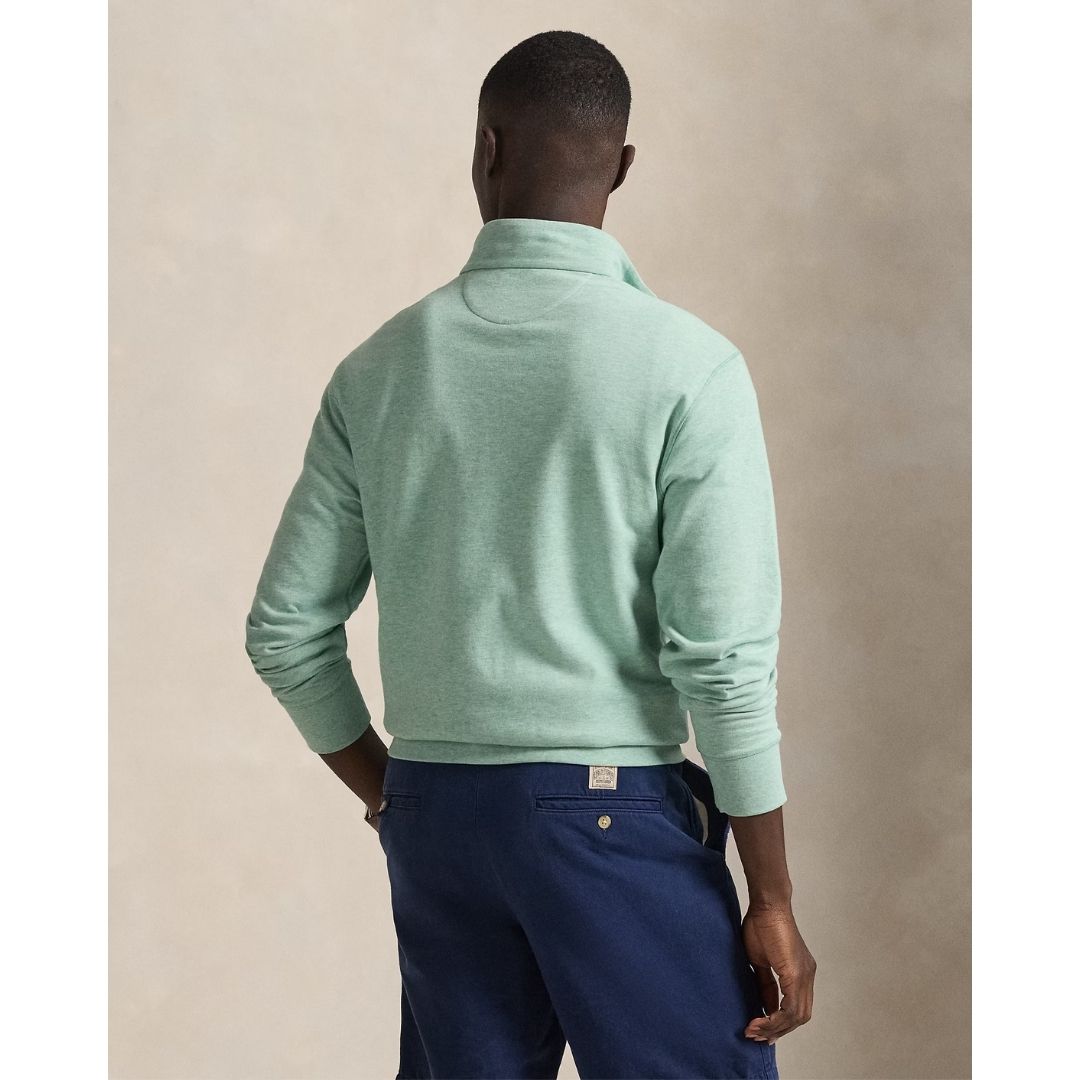 Polo Ralph Lauren Luxury Jersey Quarter-Zip Pullover - Celadon Green