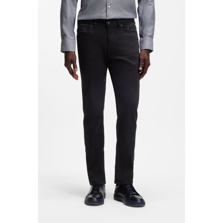 BOSS Black Delaware Slim Fit Twill Trousers – Dark Blue