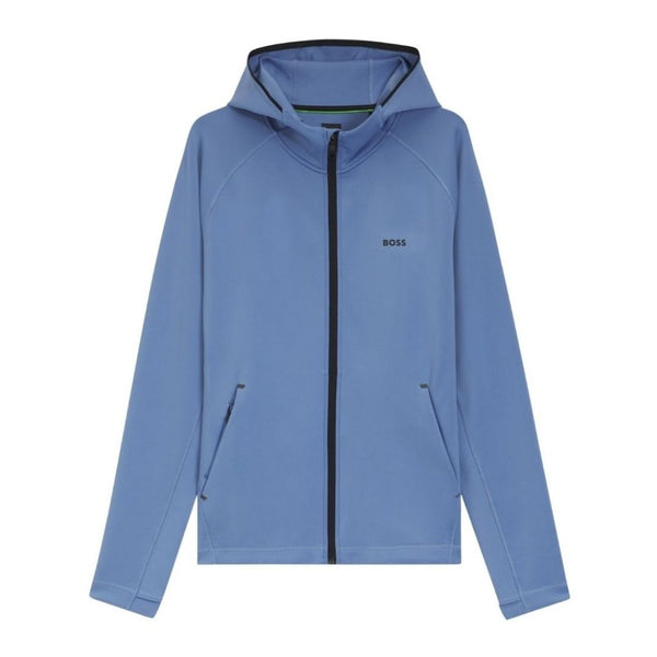 BOSS Green Sicon Hooded Zip-Through Sweatshirt – Blue
