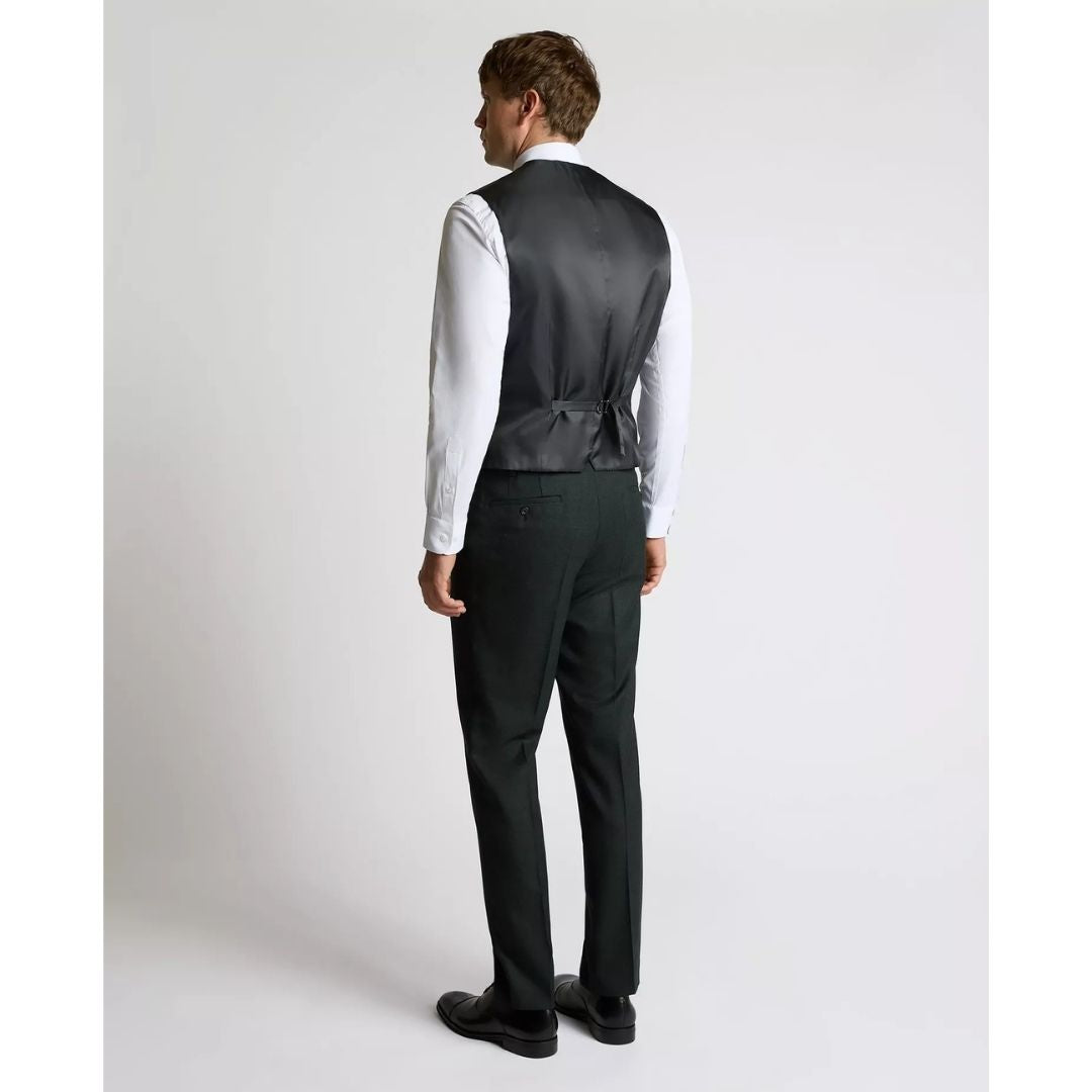 Remus Uomo Dark Green Peppe Mix + Match Suit Waistcoat - Green