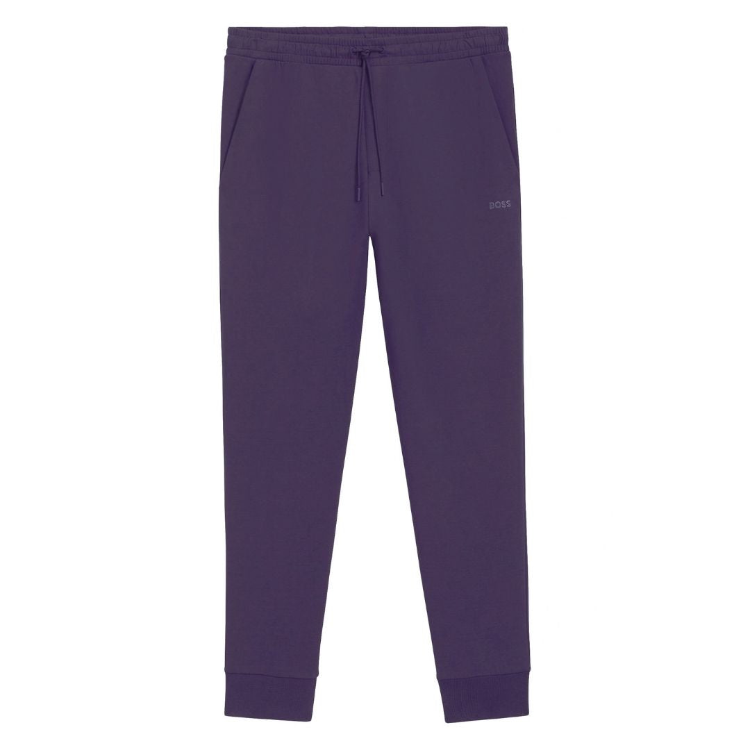 BOSS Green Stretch-Cotton Track Pants – Purple