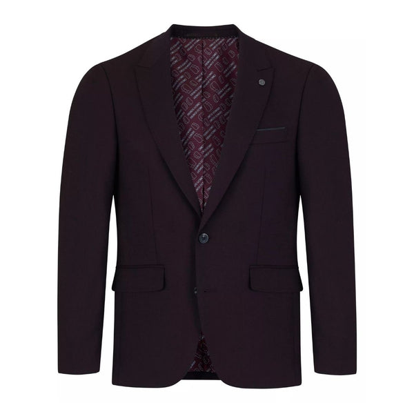 Remus Uomo Dark Red Peppe Mix + Match Suit Jacket - Wine