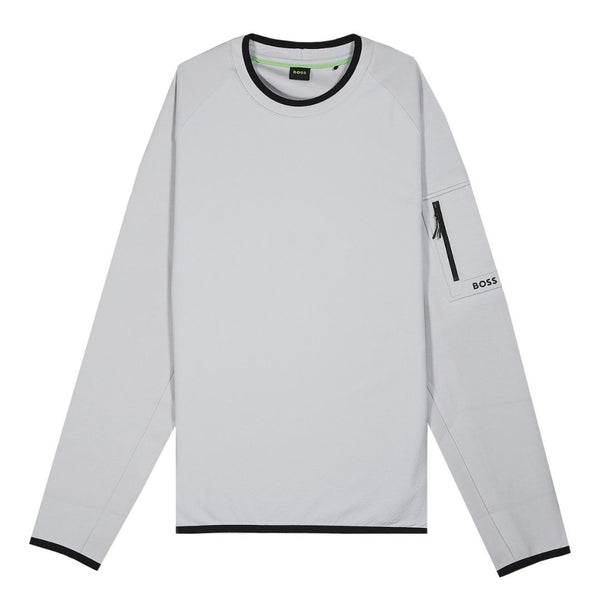 BOSS Green Urban Tech Wind-Resistant Sweatshirt – Grey