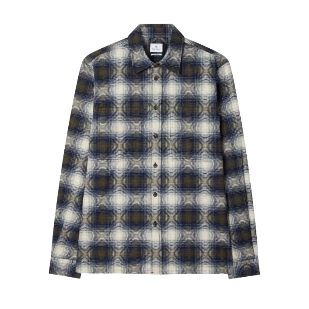 Paul Smith L/S Casual Fit Pocket Shirt - Blue