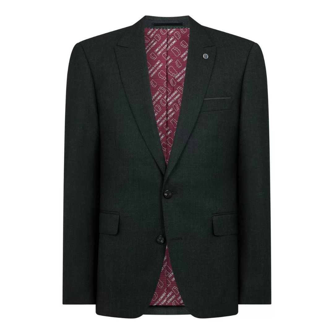 Remus Uomo Dark Green Peppe Mix + Match Suit Jacket - Green
