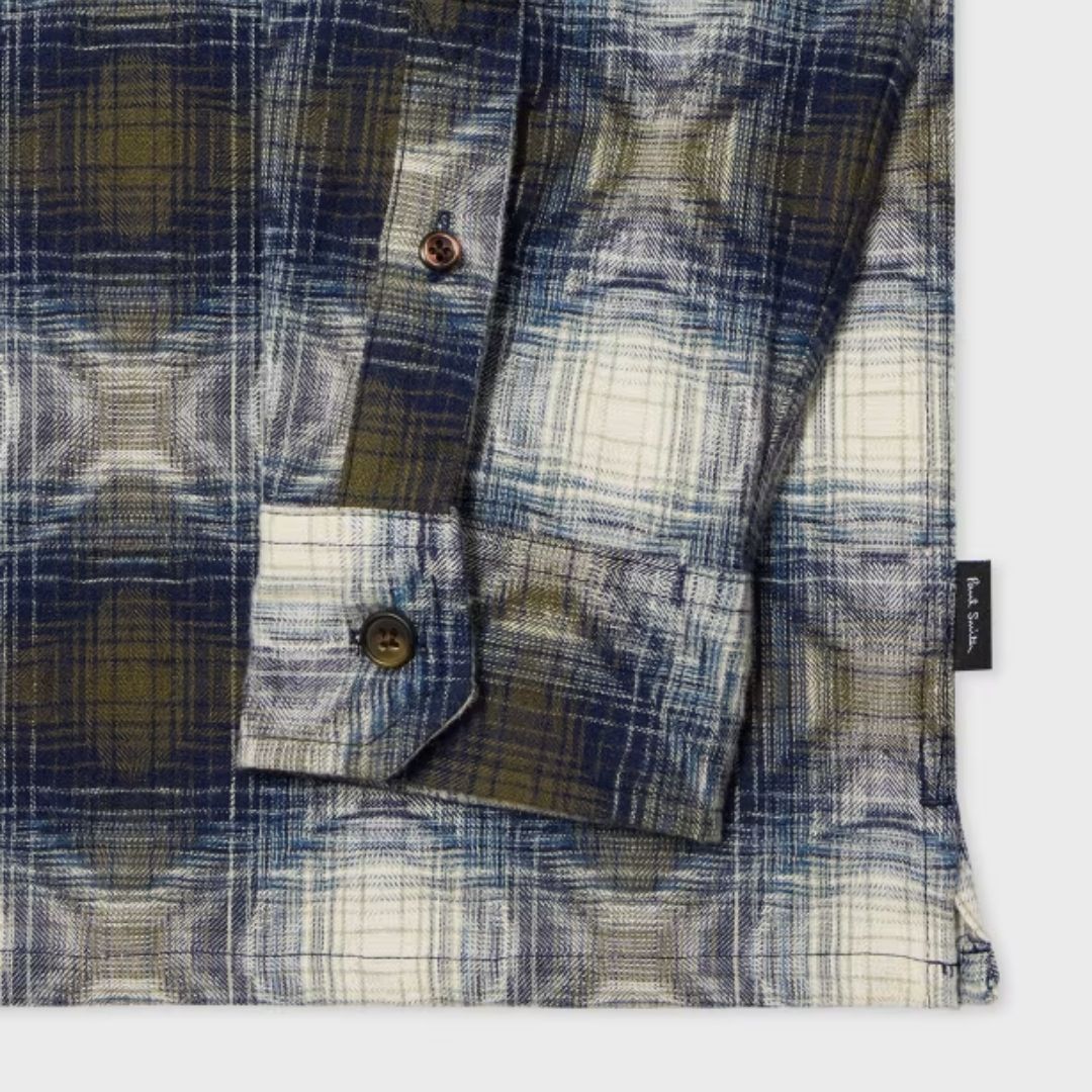 Paul Smith L/S Casual Fit Pocket Shirt - Blue