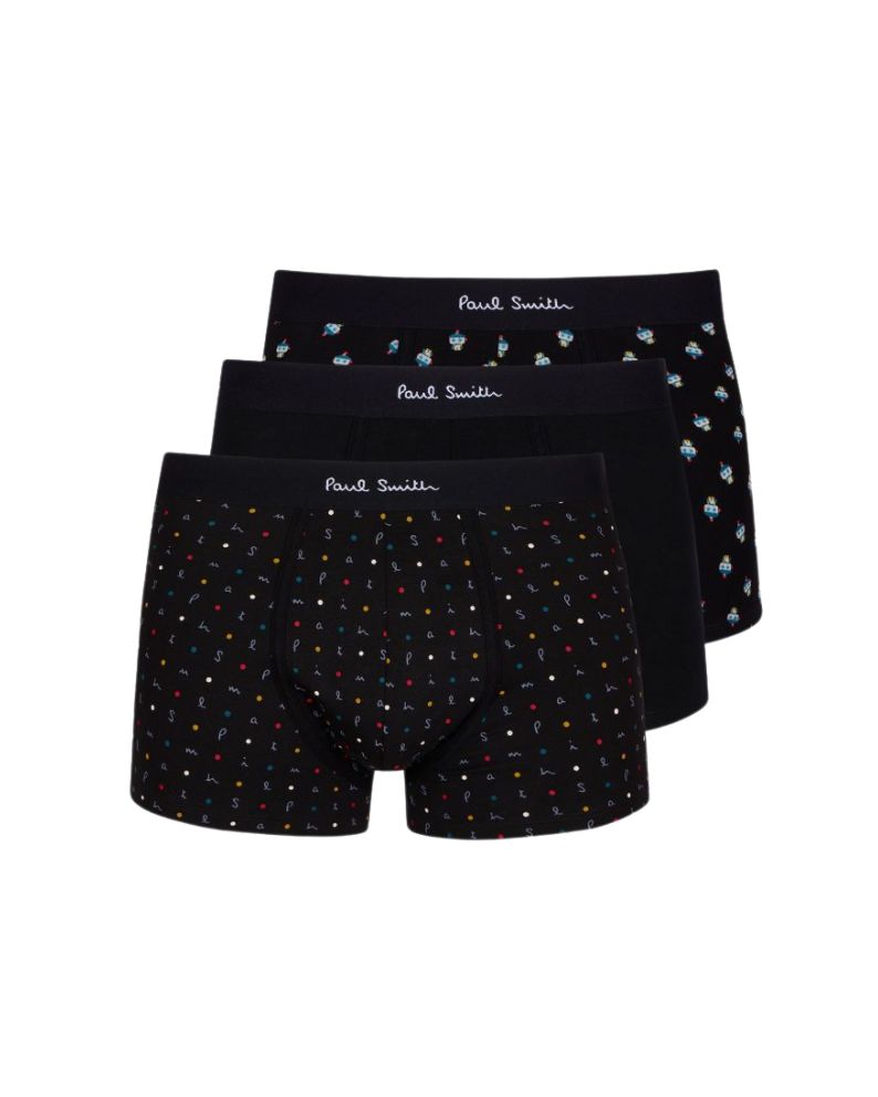 Paul Smith Mixed Robot and Alphabet Boxer Briefs Three Pack - Multicolour