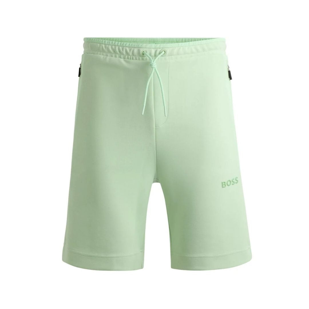 BOSS Green 3D Logo Cotton-Blend Shorts – Green